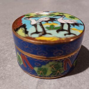 Vintage Snuff Bottle Excellent Crane Birds Heron Scene